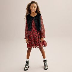 Kohls girls clearance red dress