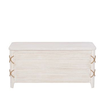 Linon Brosnan Rope Trim Chest Storage Cabinet