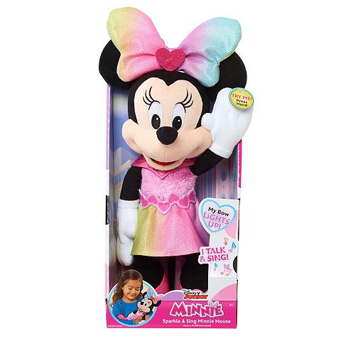 Детские мягкие игрушки Disney's Minnie Mouse Just Play Sparkle & Sing Plush