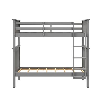 Linon Leah Twin-Over-Twin Bunk Bed