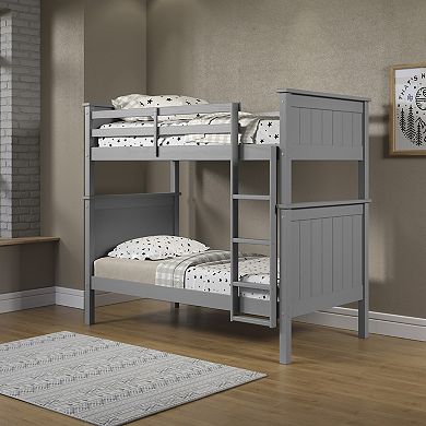 Linon Leah Twin-Over-Twin Bunk Bed