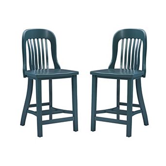 Linon Maylen Wood-Seat Counter Stool 2 pc Set