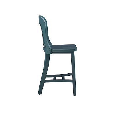 Linon Maylen Wood-Seat Counter Stool 2-Piece Set