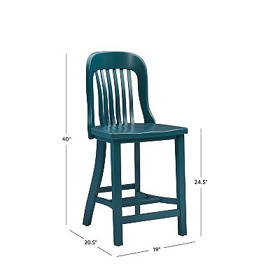 Linon Maylen Wood-Seat Counter Stool 2-Piece Set
