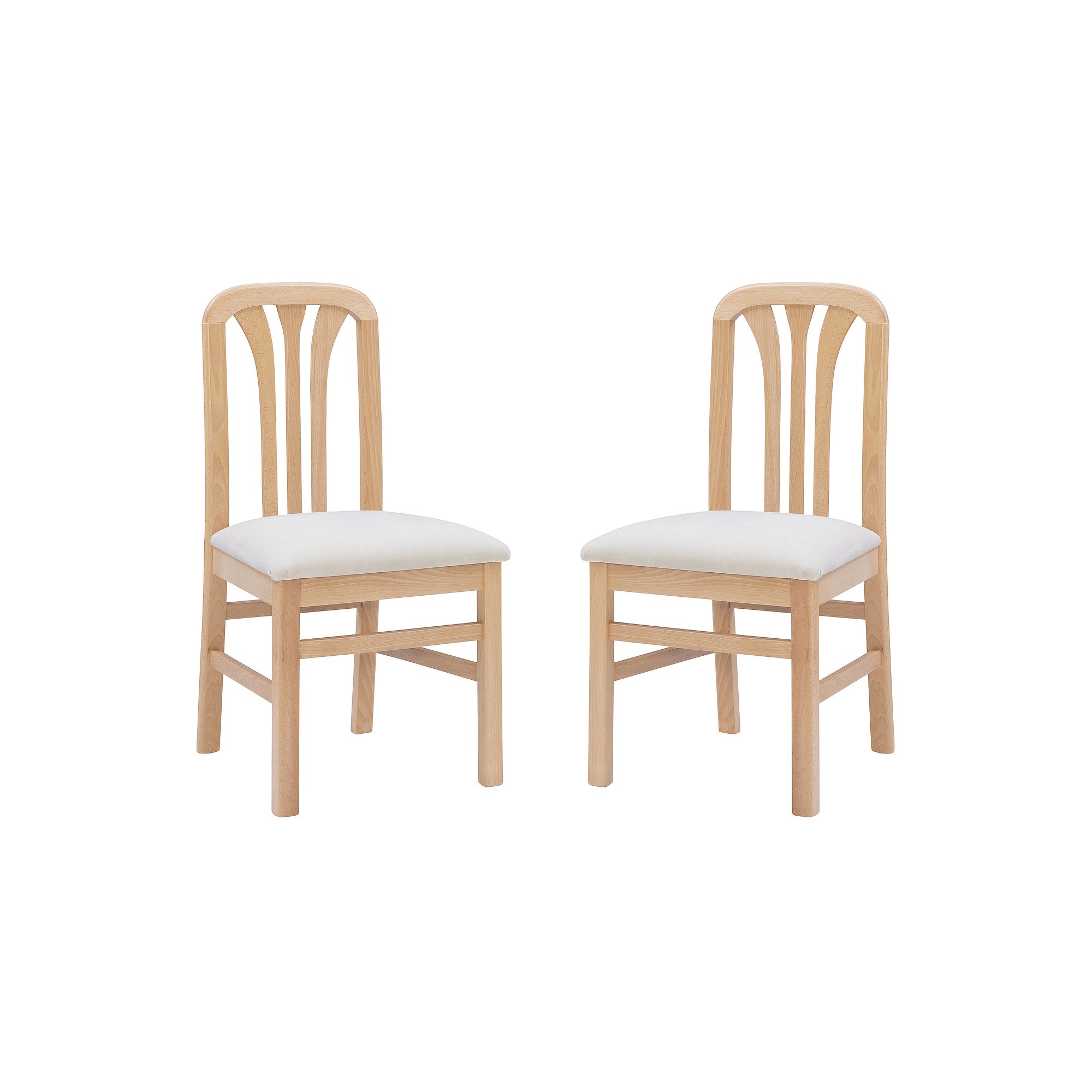 Linon Pamela Two Tone Dining Chair 2-Piece Set, Natural Gray