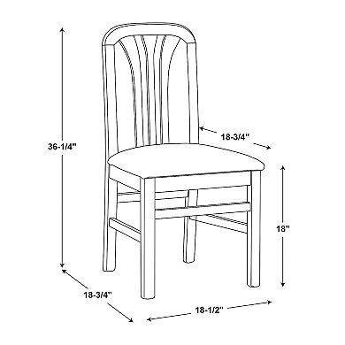 Linon Pamela Dining Chair 2-Piece Set