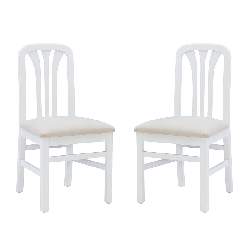 80166478 Linon Pamela Dining Chair 2-Piece Set, White sku 80166478