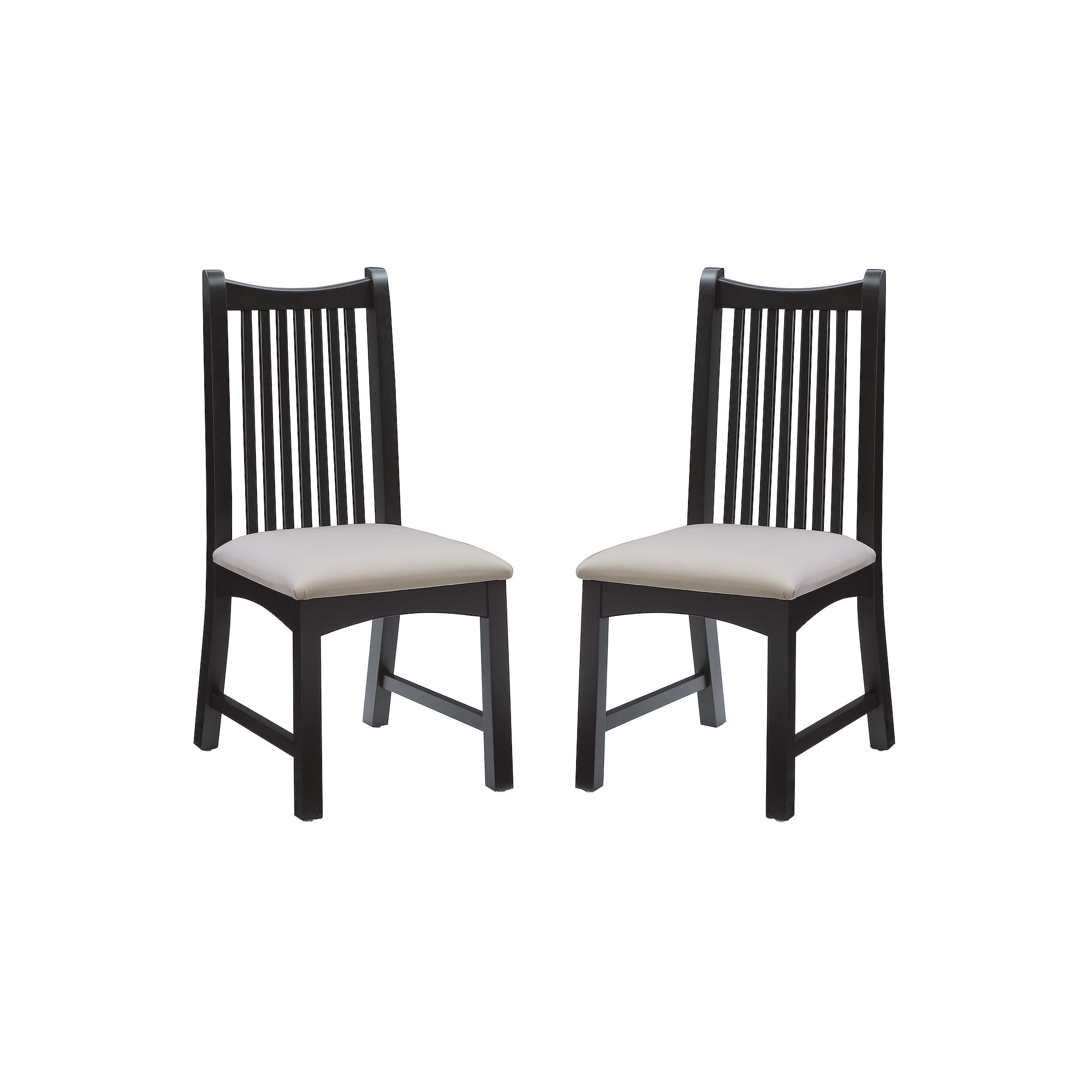 Linon Bonnie Chair 2-Piece Set, Black Silver