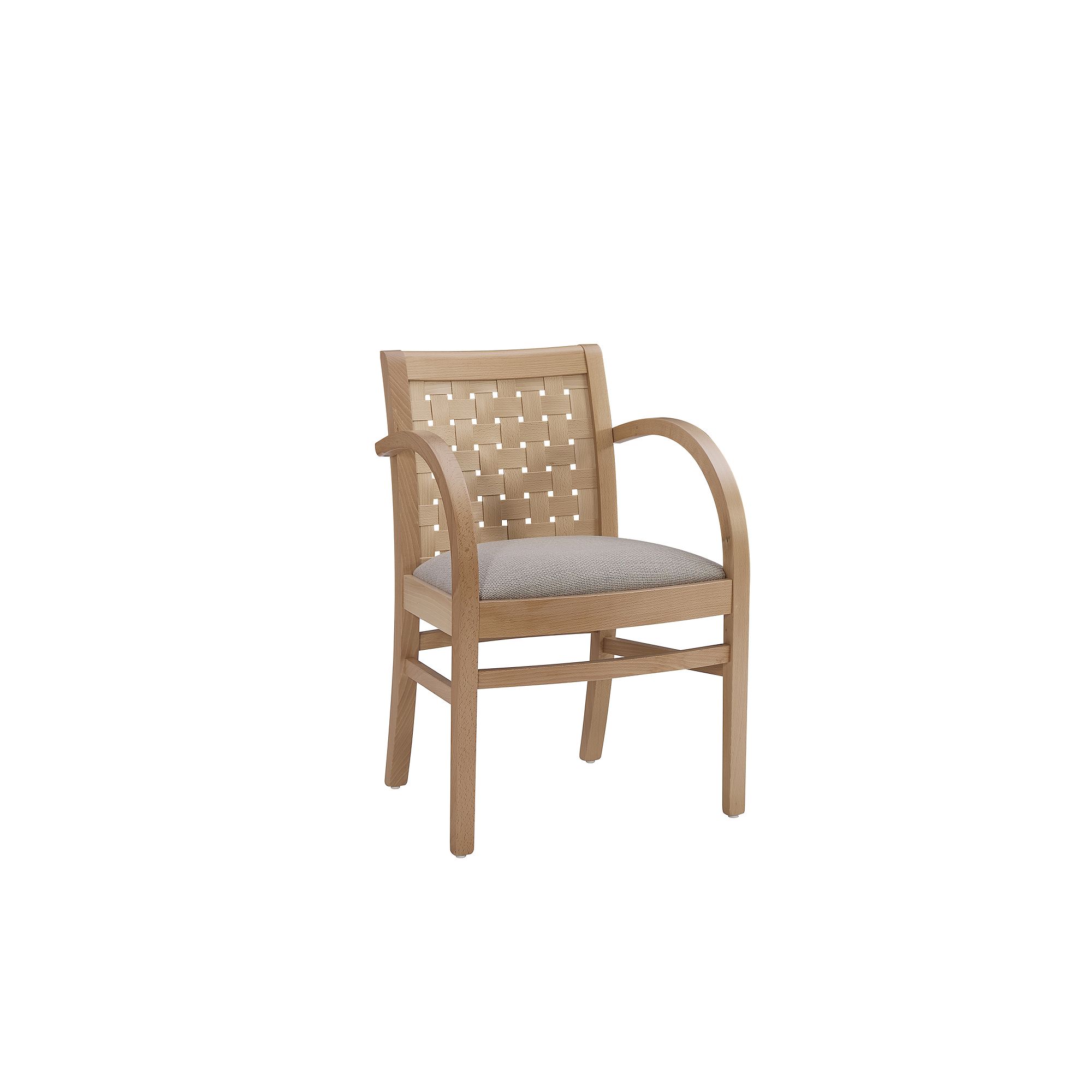 Linon Samantha Woven Arm Chair, Natural Ivory