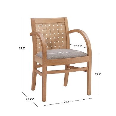 Linon Samantha Woven Arm Chair