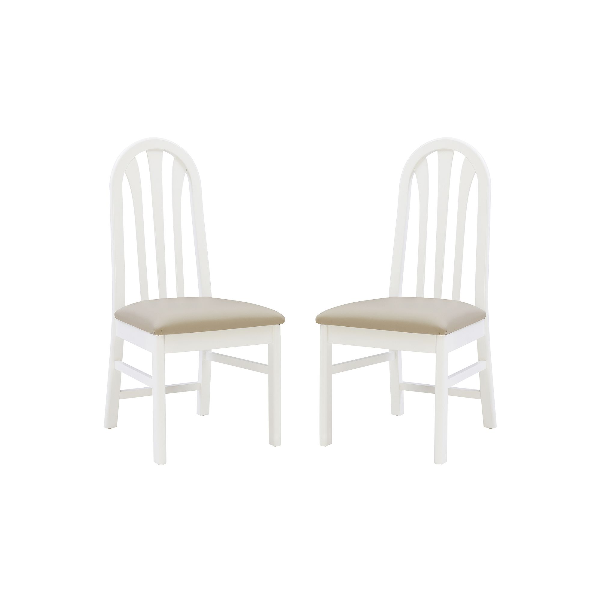 Linon Jesper Dining Chair 2-Piece Set, White Gray
