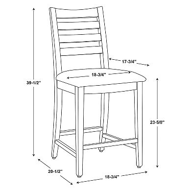 Linon Flynn Counter Stool 2-Piece Set