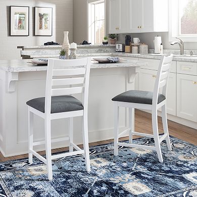 Linon Flynn Counter Stool 2-Piece Set