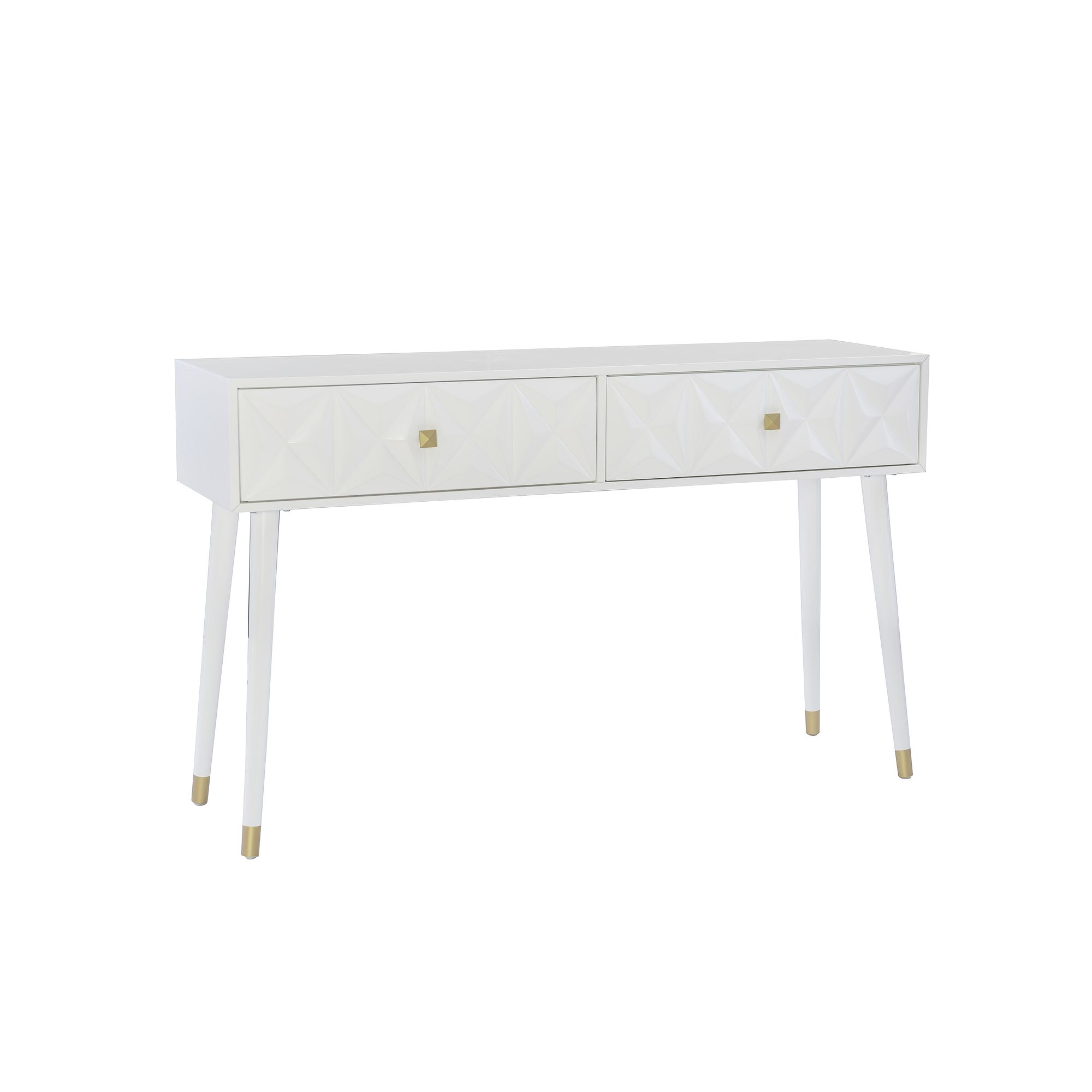 Linon Geo Console Table, White