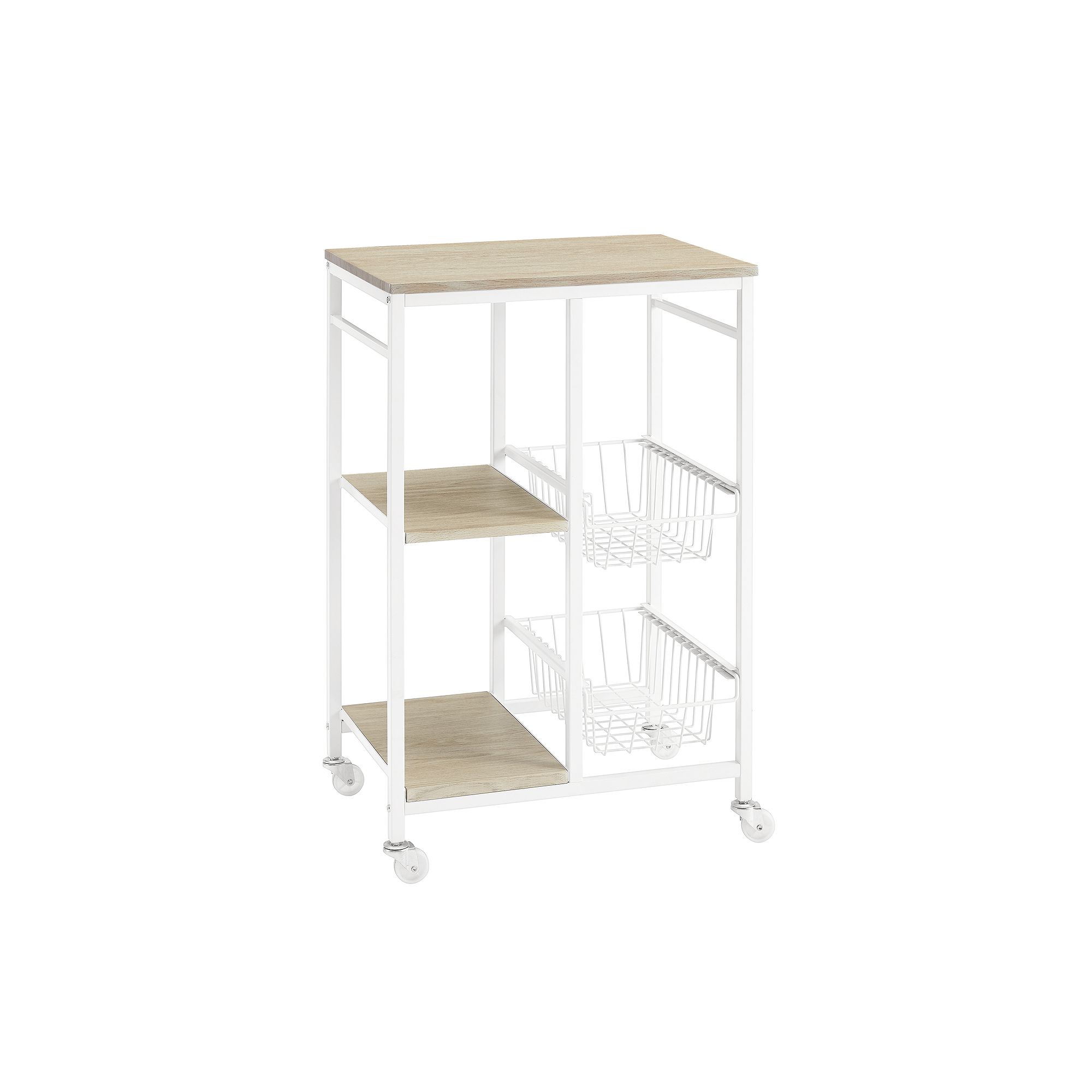 Linon Alicia Small Kitchen Cart, White