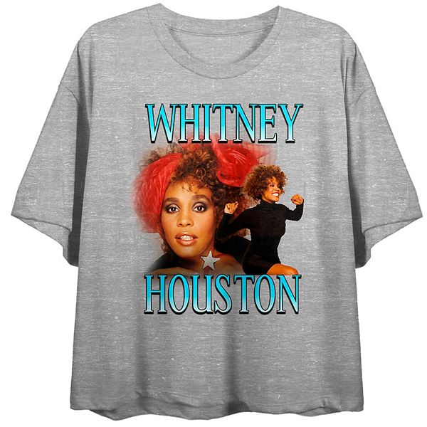 Juniors' Whitney Houston Photo Art Graphic Tee