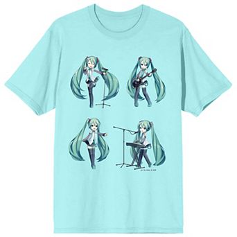 Juniors' Hatsune Miku Band Design Graphic Tee