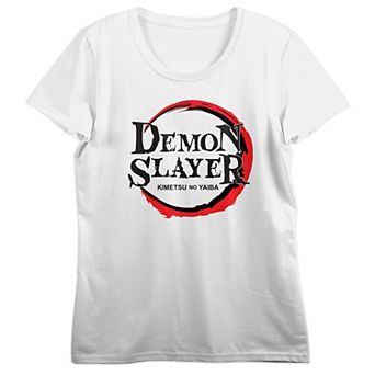 Juniors' Demon Slayer Logo Crew Graphic Tee