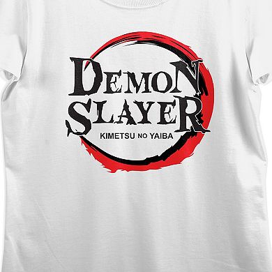 Juniors' Demon Slayer Logo Crew Graphic Tee