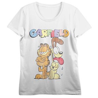 Juniors' Garfield Vintage Style Graphic Tee
