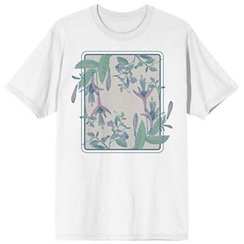 Juniors' Fuchsia Flower Graphic Tee