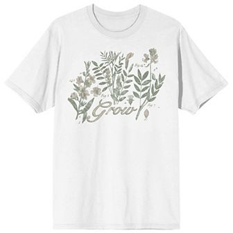 Juniors' Vintage Botanical Grow Graphic Tee