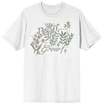 Juniors' Vintage Botanical Grow Graphic Tee