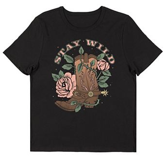 Juniors' Vintage Country Boots Graphic Tee