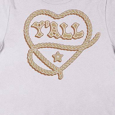 Juniors' Yall Rope Graphic Tee