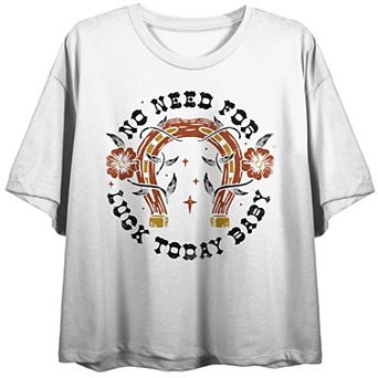Juniors' No Need for Luck Today Graphic Tee