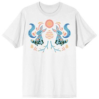 Juniors' Soft Petal Easter Folk Graphic Tee