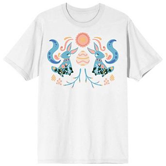 Juniors' Soft Petal Easter Folk Graphic Tee