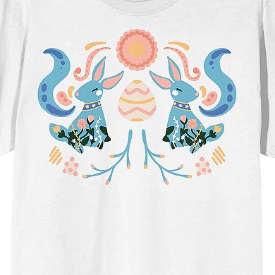 Juniors' Soft Petal Easter Folk Graphic Tee
