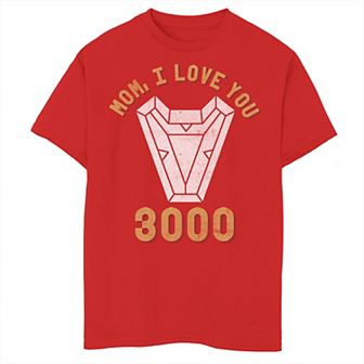 Boys 8-20 Marvel Avengers Endgame Mom I Love You 3000 Arc Reactor Graphic Tee
