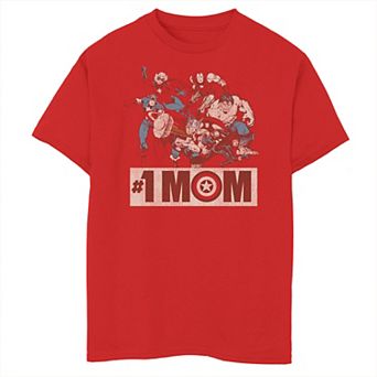 Boys 8-20 Marvel Avengers Retro Number 1 Mom Graphic Tee