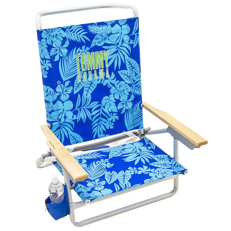 Tommy Bahama Classic 5-Position Aluminum Beach Chair, Blue