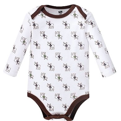 Infant Boy Cotton Long-Sleeve Bodysuits 5pk