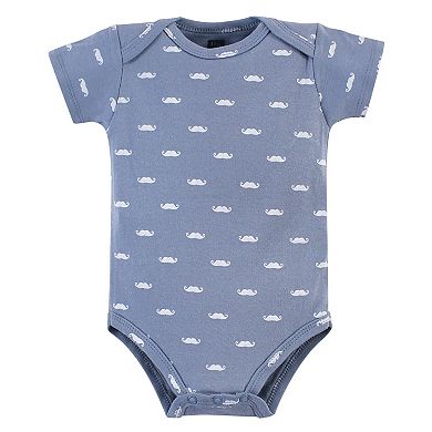 Hudson Baby Infant Boy Cotton Bodysuits 3pk, Little Mister Handsome
