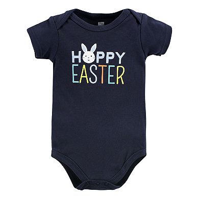 Hudson Baby Infant Boy Cotton Bodysuits, Hoppy Easter