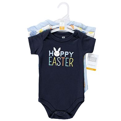 Hudson Baby Infant Boy Cotton Bodysuits, Hoppy Easter