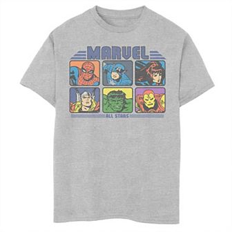 Boys 8-20 & Husky Marvel Retro Portrait Panels Graphic Tee