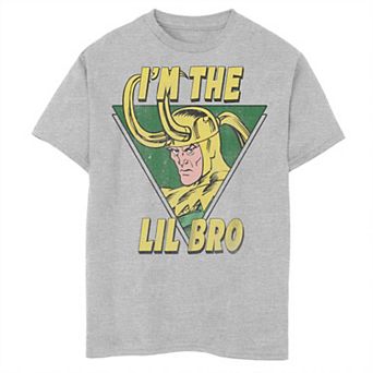 Boys 8-20 & Husky Marvel Loki I'm The Lil Bro Graphic Tee