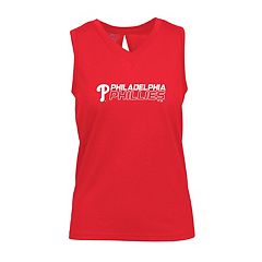 Women's The Wild Collective White Philadelphia Phillies Washed Muscle Tank  Top