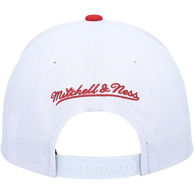 Men's Mitchell & Ness White/Red Seattle SuperSonics Hardwood Classics Core 2-Tone 2.0 Pro Snapback Hat