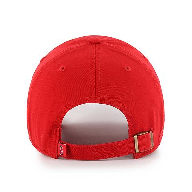 Men's '47 Red Los Angeles Angels Team Pride Clean Up Adjustable Hat