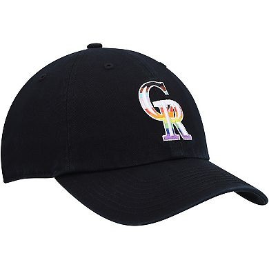 Men's '47 Black Colorado Rockies Team Pride Clean Up Adjustable Hat