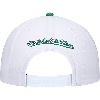 Men's Mitchell & Ness White/Green Boston Celtics Hardwood Classics Core 2-Tone 2.0 Pro Snapback Hat