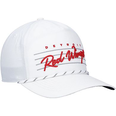 Men's '47 White Detroit Red Wings Downburst Hitch Snapback Hat