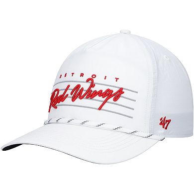 Men's '47 White Detroit Red Wings Downburst Hitch Snapback Hat