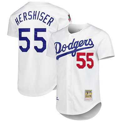 Men's Mitchell & Ness Orel Hershiser White Los Angeles Dodgers Cooperstown Collection Authentic Jersey